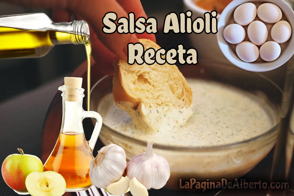 Auténtica receta de salsa alioli casera, aroma y sabor inconfundibles, perfecta para acompañar con un sin número de platos.